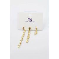 3'lü Ay Küpe - Altın