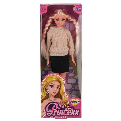 Çocuk WG-115527 Kazaklı Örgü Saçlı Bebek 29 cm -Vardem Oyuncak