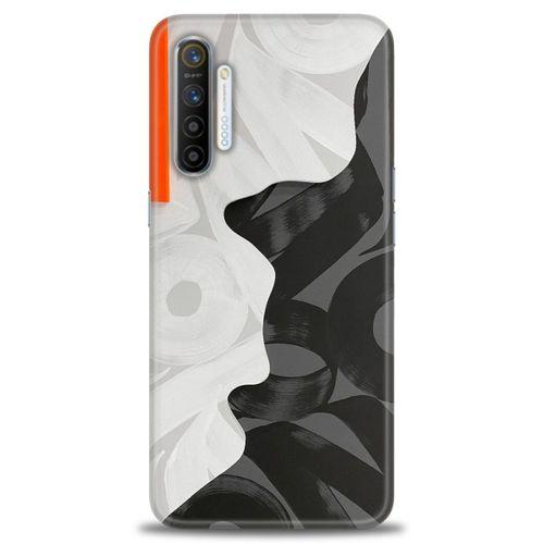 Realme XT Kılıf HD Baskılı Kılıf - Turuncu Çizgi + Tam Ekran Koruyucu