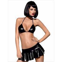 Fantezi Siyah Mini Etekli Seksi Sütyentakım Seksi İç Giyim
