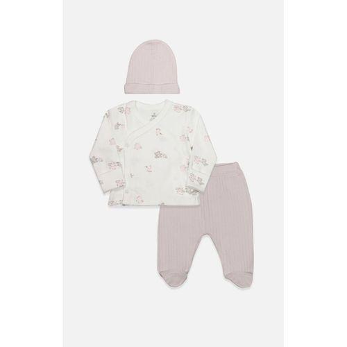 Bistyle Bistyle 3lü Zıbın Takım Love You Family 13122 Pudra