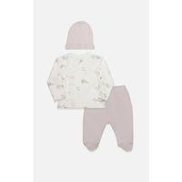 Bistyle Bistyle 3lü Zıbın Takım Love You Family 13122 Pudra