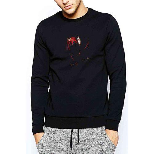 Anime Akatsuki Baskılı Siyah Erkek Sweatshirt