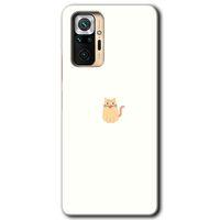 MRCİLETİSİM Xiaomi Redmi Note 10 Pro Kılıf Baskılı Kapak - Cat Minimalism + 5D Tam Kaplayan Cam