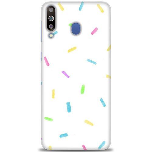 Samsung Galaxy M30 Kılıf HD Baskılı Kılıf - Konfeti + Tam Ekran Koruyucu