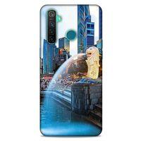 Oppo Realme 5 Pro Kılıf Dünya Mimarisi (47) Crystal Flex Kılıf Merlion Singapur