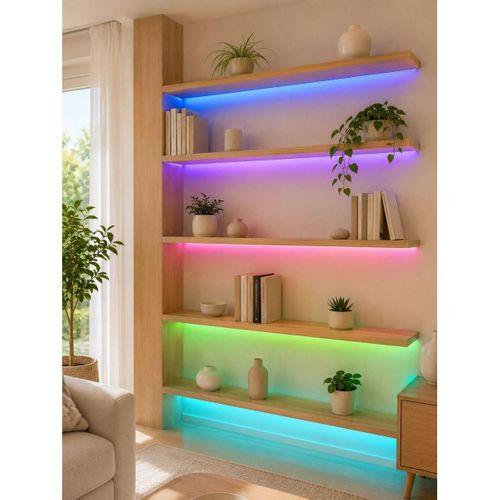 2835 Rgb Şerit Led 5 Metre 54 Led/m Uzaktan Kumandalı Renkli Dekorasyon Işığı