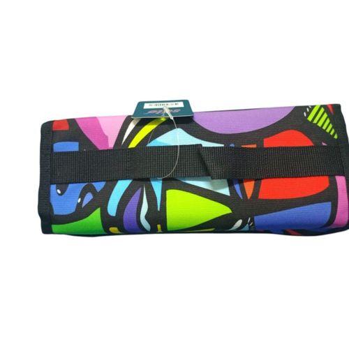 STİLO KUMAŞ DÖRTLÜ KALEM ÇANTASI DESENLİ ( Stanied Glass Faces )
