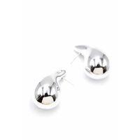 Büyük Boy Damla Küpe - Gümüş