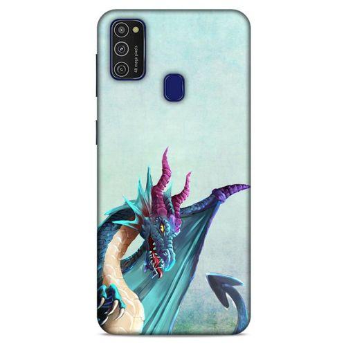Samsung Galaxy M21 Kılıf Dragons (19) Kılıfları Mavi Ejderha