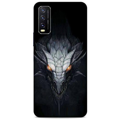Xiaomi Redmi 9T Kılıf Dragons (13) Silikon Kap Gri Ejderha