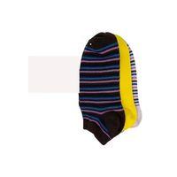 Srfn Kadın Patik Çorap 3 Lü  Çizgili  Desen