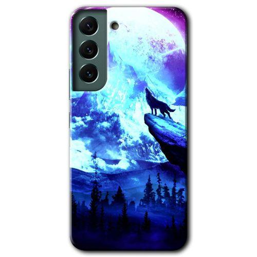 Samsung Galaxy S22 HD Baskılı Kılıf + 9D Tam Ekran Koruyucu - Mega Kurt