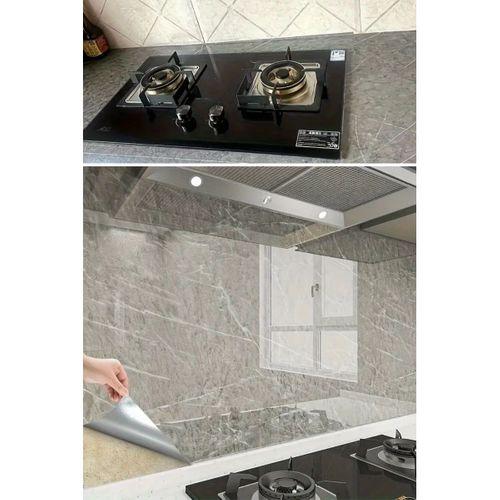 Mermer Desenli Sticker Folyo Atina Grisi 60cm*5mt T04