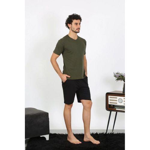 Erkek Penye Haki 3'lü Pijama Takımı