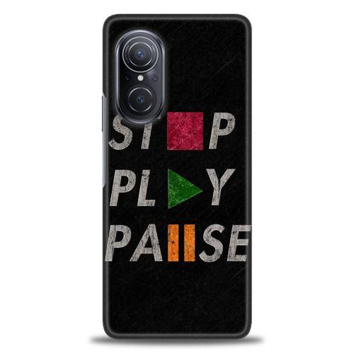 Huawei Nova 9 SE Kılıf HD Baskılı Kılıf - Stop Play + Tam Ekran Koruyucu