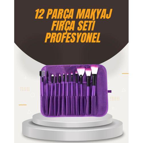 Fondöten, Allık Ve Far Uygulamalarına Uygun 12 Parça Makyaj Fırça Takımı Ergonomik Saplı
