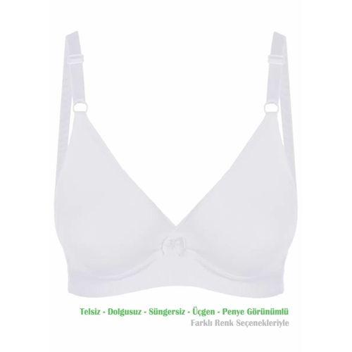 Alışveriş Meydanı Kadın Beyaz Basic Üçgen Penye Sütyen
