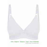 Alışveriş Meydanı Kadın Beyaz Basic Üçgen Penye Sütyen