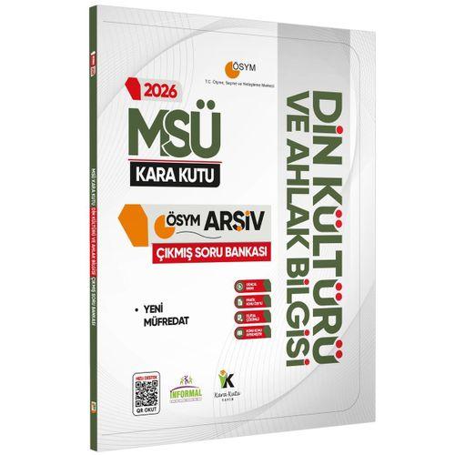 2026 MSÜ DİN KÜLTÜRÜ ve AHLAK BİLGİSİ Kara Kutu ÖSYM Çıkmış Soru Bankası Konu Özetli Çözümlü