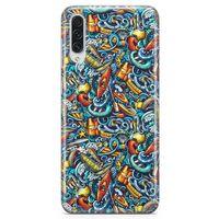 Samsung Galaxy A70s Kılıf Deniz Sporları Doodle Arka Kapak Koruma Desenli Full Koruyucu