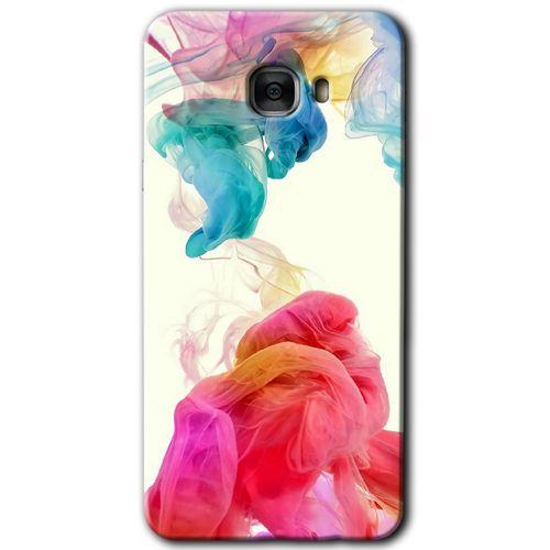 Potkal Hediye Fabrikası Samsung Galaxy C7 Pro Kılıf HD Desen Baskılı Arka Kapak - Gökkuşağı Color