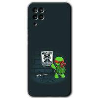 MRCİLETİSİM Samsung Galaxy M12 Kılıf Baskılı Kapak - Kaplumbağa Avcısı +Tam Ekran Koruyucu