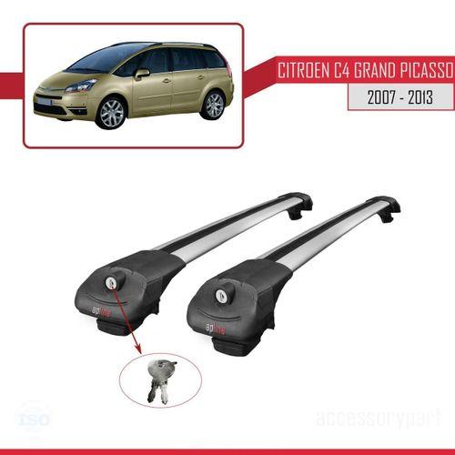 Citroen C4 Grand Picasso 2007-2013 Arası ile uyumlu ACE-1 Ara Atkı Tavan Barı GRİ