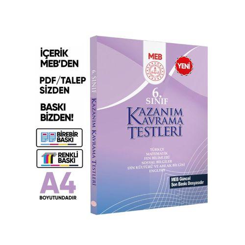 6 Sınıf MEB Örnek Soru Bankası Ve Kazanım Kavrama Testleri 4lü SET (Renkli Baskı) BASKI ÜCRETİ
