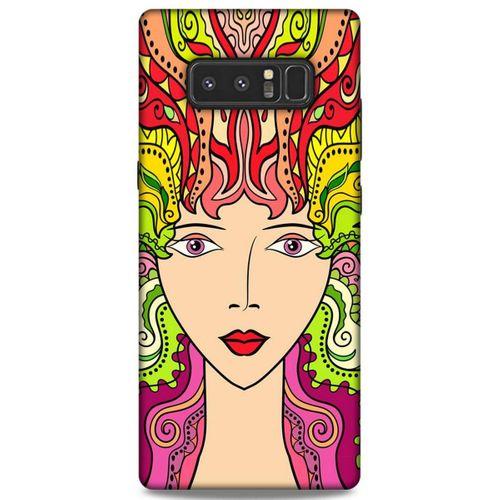 Lopard Samsung Galaxy Note 8 Uyumlu Kılıf Sürreal Yüzler ♀ (42) Rugged Armor Kılıf Desenli