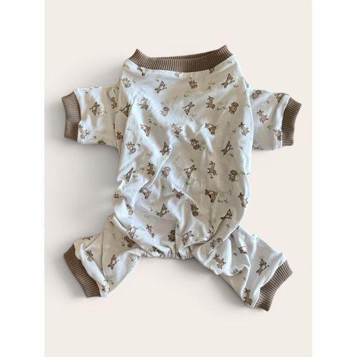 Breeds & Friends Penye Kedi Tulumu | Çok Irklı Desenli Kedi Pijaması