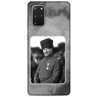 Samsung Galaxy S20 Plus Kılıf Atatürk (38) Neo Hybrid Kılıf Antrasit Taş