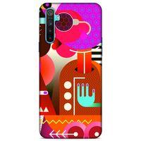 Lopard Oppo Realme 6i Uyumlu Kılıf Soyut Sanat (16) Desenli Kalın Kılıf