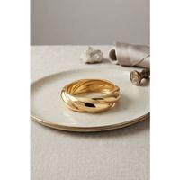 Gold Renk Pirinç Sarmal Model Vintage Kalın Kelepçe Bilezik