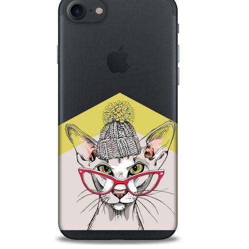 Zoologix (25) Apple Iphone 7 Şeffaf Kılıf Silikon Desenli