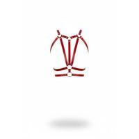 Kırmızı Kadın Kemer Çoklu Şeritli O Halkalı Vücut Aksesuarı - Brf114