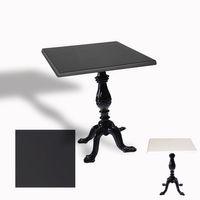 Dockers Çipa 1001 Döküm Ayak Kare Masa 70x70 cm - (Werzalit, Wermodin ve Allzalit Tabla) - Siyah