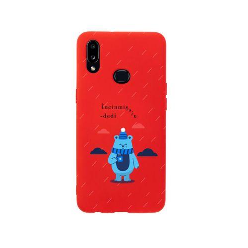 Samsung A10s İncinmişsin Dedi Premium Silikonlu Kırmızı Telefon Kılıfı