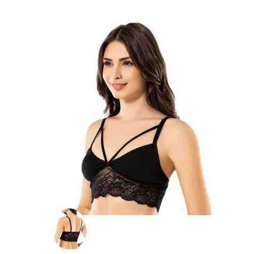 Kota 6 Adet Dantelli Çapraz İpli Tül Model Büstiyer