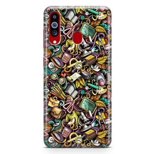 Samsung Galaxy A20s Kılıf Canım Öğretmenim Doodle Arka Kapak Koruma Desenli Full Koruyucu