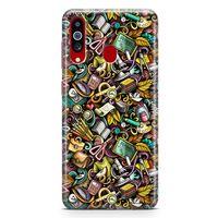 Samsung Galaxy A20s Kılıf Canım Öğretmenim Doodle Arka Kapak Koruma Desenli Full Koruyucu