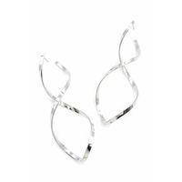 Dalgalı Küpe - Gümüş