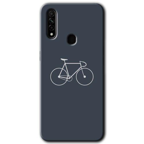 MRCİLETİSİM Oppo A31 Kılıf Baskılı Kapak - Bike + 5D Tam Kaplayan Cam
