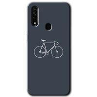 MRCİLETİSİM Oppo A31 Kılıf Baskılı Kapak - Bike + 5D Tam Kaplayan Cam