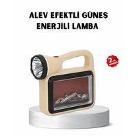 Güneş Enerjili Alev Efektli Lamba Cob Led Su Geçirmez Çok Fonksiyonlu