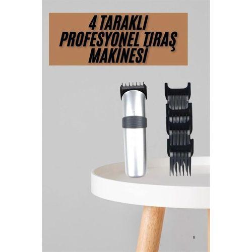 Yeni Nesil Profesyonel Şarjlı Saç Sakal Tıraş Makinesi Ayarlanabilir 4 Taraklı