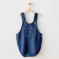 Andywawa Andywawa AC25931 Romper Casual Bebek Tulum İndigo