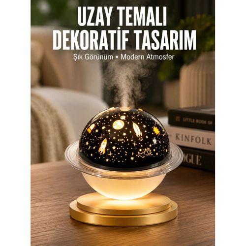 Aromaterapi Hava Nemlendirici Gece Lambası Uzay Model Satürn Oda Kokusu