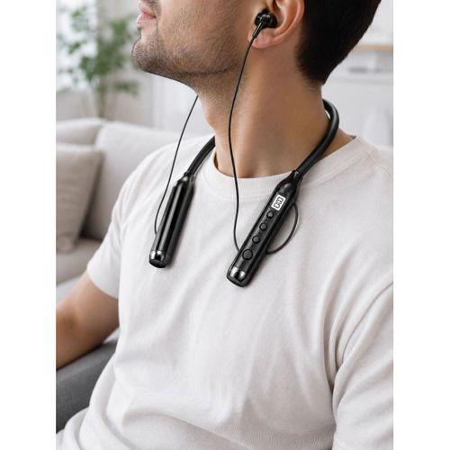 Kablosuz Bluetooth Boyun Kulaklığı 10 Metre Menzilli Mikrofonlu Ses Kontrollü Uzun Kullanım Süreli Kulak İçi Kulaklık