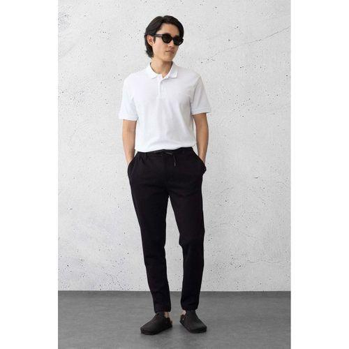 Russel Biker Deri Ceket Siyah - Wenders Bisiklet Yaka Sweatshirt Beyaz - Akira Örme Pike Kumaş Pantolon Siyah